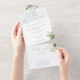 Aniversário de 60 anos de Casamento Verde Floral