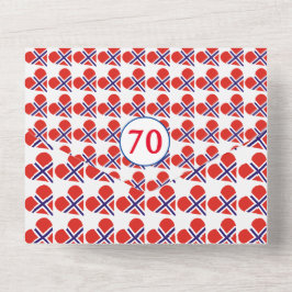 Aniversário de 70 anos Bandeira do coração noruegu