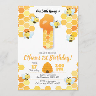 Aniversário de abelhas, Convite à primeiro anivers