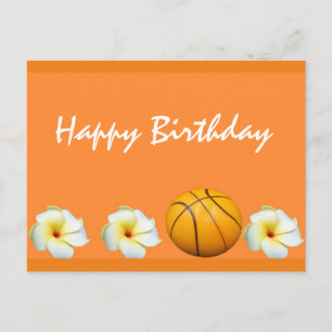 Aniversário de cartão postal de basquete