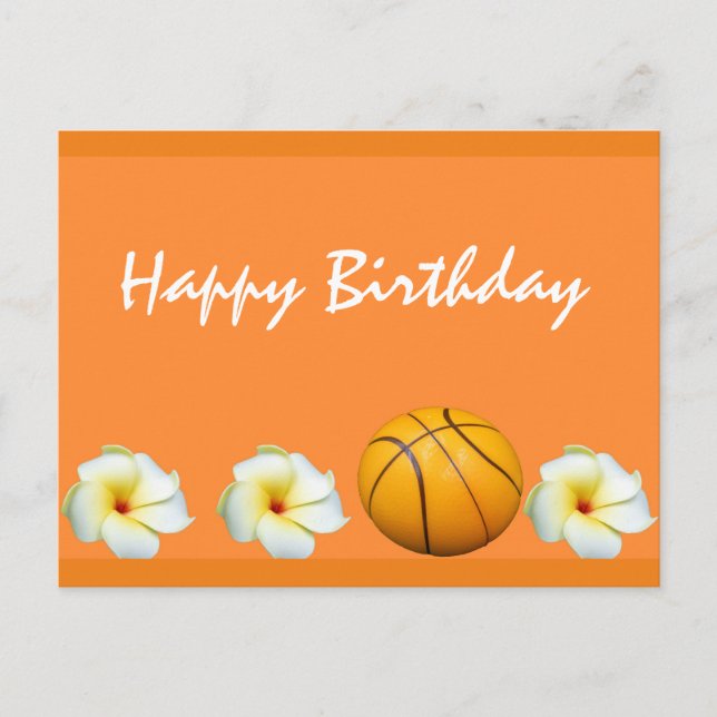 Aniversário de cartão postal de basquete (Frente)