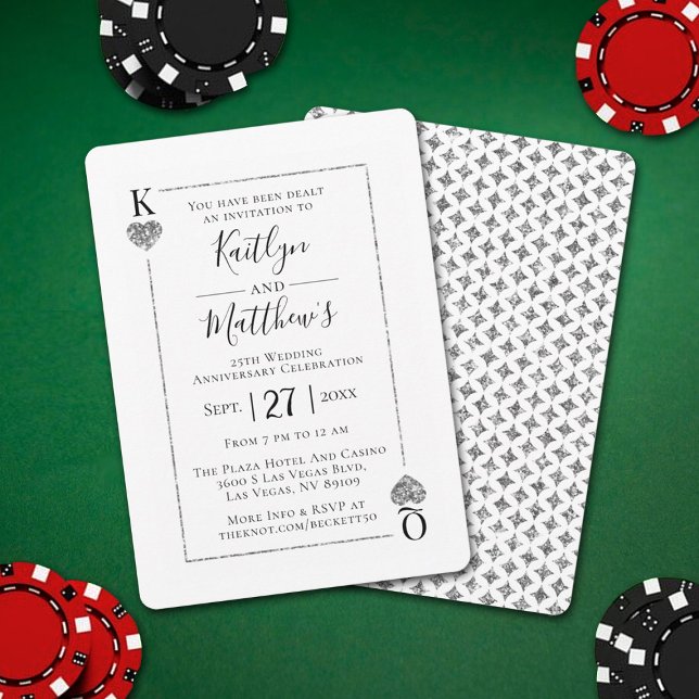 Aniversário de Casamento de 25 de Cartões Monogram (Criador carregado)