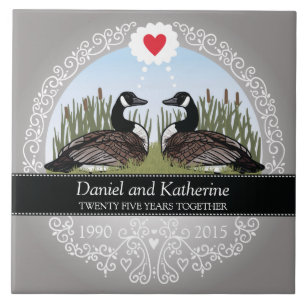 Aniversário de Casamento de 25 Personalizado, Gans