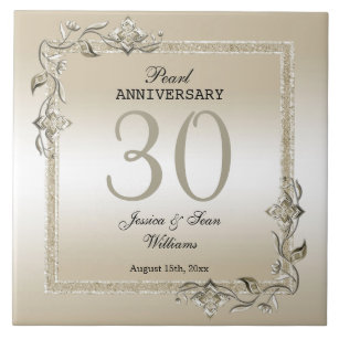 Aniversário de Casamento de 30 Pearl Gem & Glitter