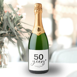 Aniversário de Casamento de 50 Anos Preto e Branco