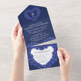 Aniversário de casamento de 9 anos festa azul