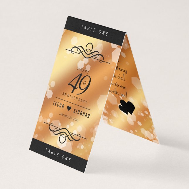 Aniversário de Casamento de Cobre Elegante 49º (Frente)