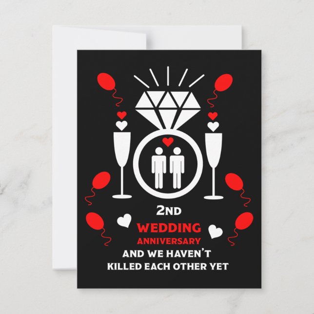 Aniversário de Casamento de segundos gay (Frente)