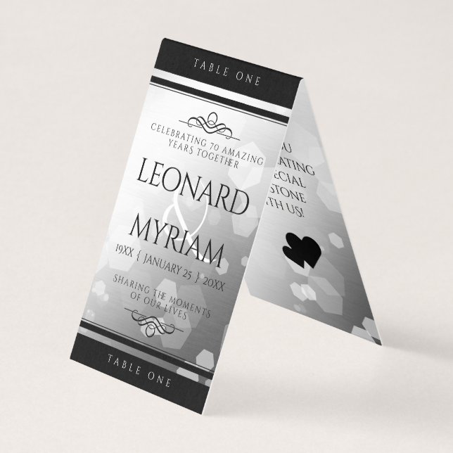 Aniversário de Casamento do Platinum 70 Elegante (Frente)