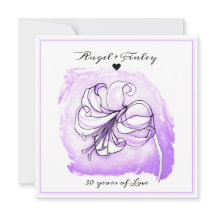 Aniversário de Casamento Lily 30 Lily Purple e Whi