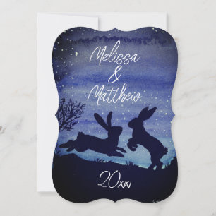 Aniversário de Casamento Noturno Azul com Coelho P