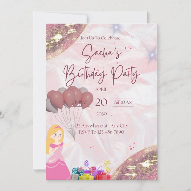 Aniversário de convite (Frente)