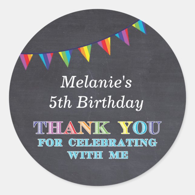 Aniversário de criança com adesivos para bundas de (Frente)