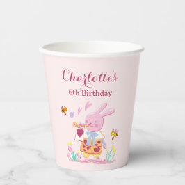 Aniversário de criança de Jardim de Coelho Rosa de