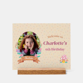 Aniversário de criança Floral Wreath Cream Foto Be