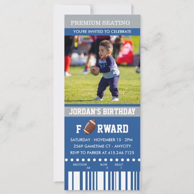 Aniversário de futebol | Foto Convite de Aniversár (Frente)