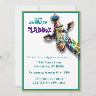 Aniversário de girafa infantil