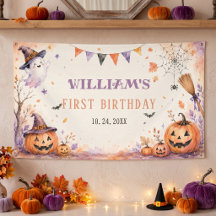 Aniversário de Halloween da Abóbora Assustadora