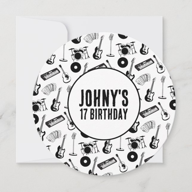 Aniversário de instrumentos musicais (Frente)