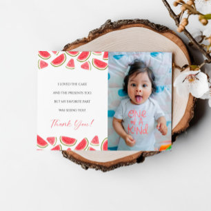 Aniversário de melancia, um em um Cartões de agrad