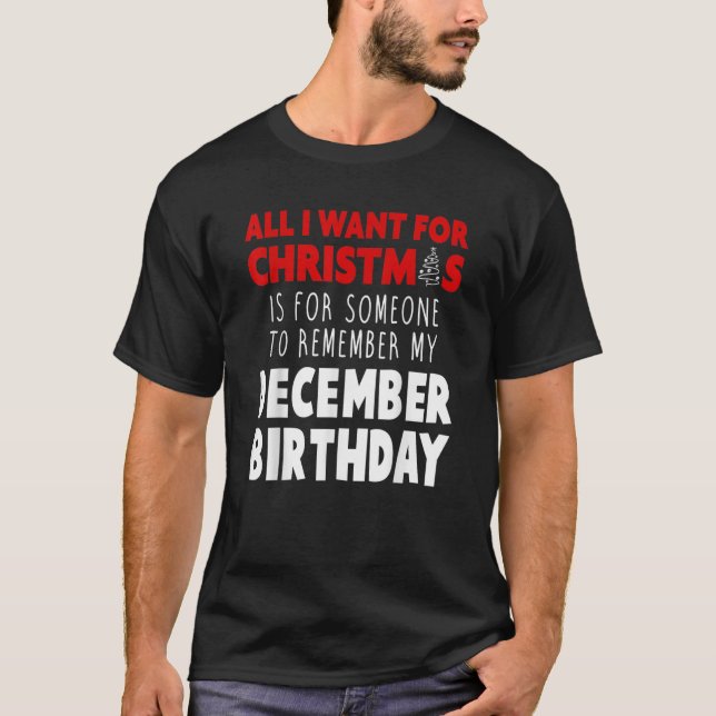 Aniversário de Natal de dezembro Camisa de anivers (Frente)