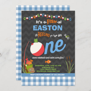 Aniversário de Pesca Convite O-Fish-Ally Um Partid