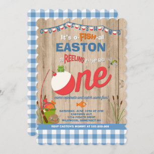 Aniversário de Pesca Convite O-Fish-Ally Um Partid