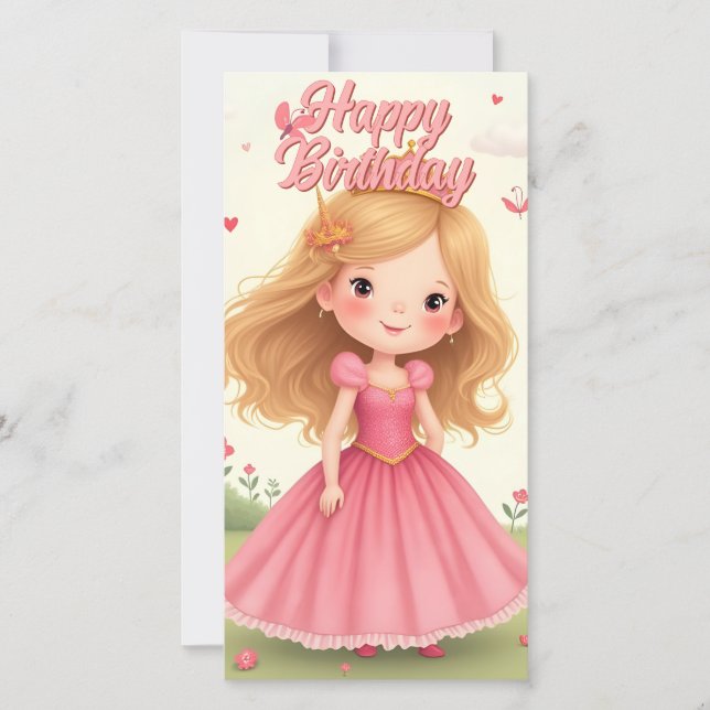 Aniversário de Princesa de Conto de Fadas em um So (Frente)