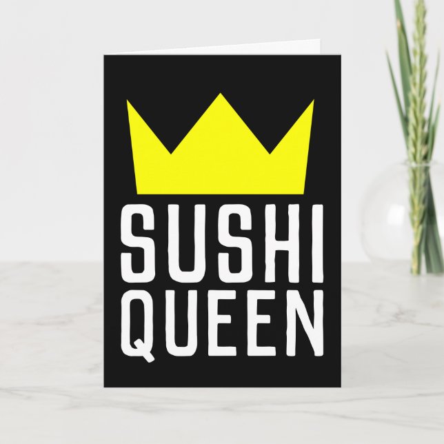 ANIVERSÁRIO DE SUSHI RAINHA, ADEQUADO PARA CARTÃO  (Frente)