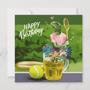 Aniversário de tênis com Cerveja e raquete de bola