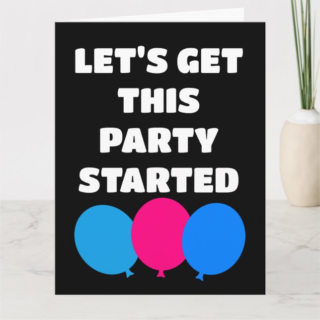 ANIVERSÁRIO DEIXE ESTA FESTA COMEÇAR CARTÕES (Frente)