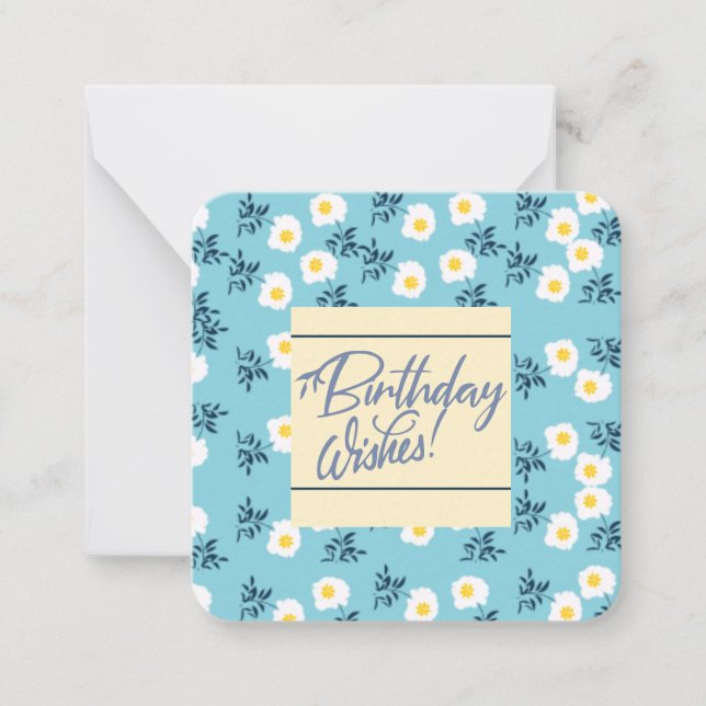 Aniversário Deseja Apenas seu Cartão de Nota (Frente)