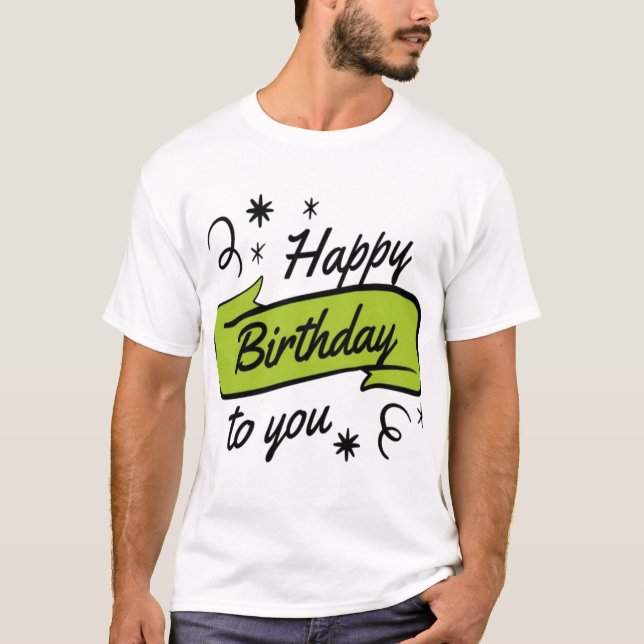 Aniversário Deseja Camisa Básica Masculina (Frente)