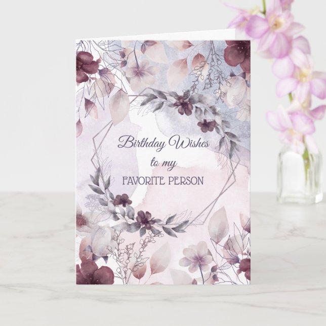 Aniversário Deseja Meu Cartão De Pessoa Favorito (Orquídea)