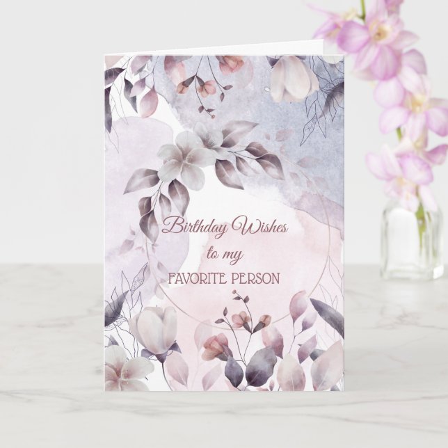 Aniversário Deseja Meu Cartão De Pessoa Favorito (Orquídea)