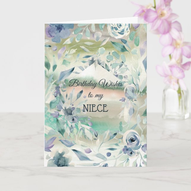 Aniversário Deseja O Meu Cartão De Niece (Orquídea)