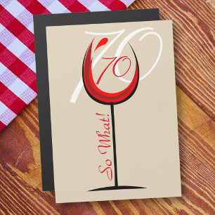 Aniversário do 70 de Vinho Vermelho Moderno Motiva