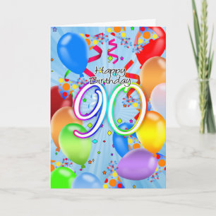 aniversário do 90 - cartão de aniversário do ba
