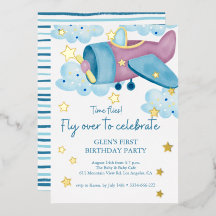 Aniversário do Avião Roxo para Cima e Longe