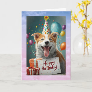 Aniversário do Cachorro da Família, Cartão dobrado