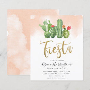 Aniversário do Cactus Fiesta e Watercolor Blush de