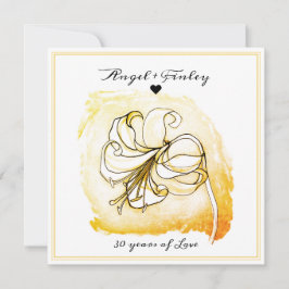 Aniversário do Casamento Dourado e Branco da Lily