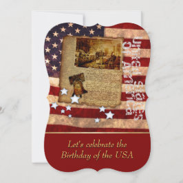 Aniversário do Convite de festas dos EUA