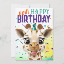 Aniversário do Girafa com Confetes