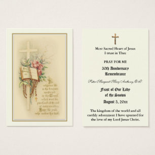 ANIVERSÁRIO DO NUN CATÓLICO DO VOWS HOLY CARD