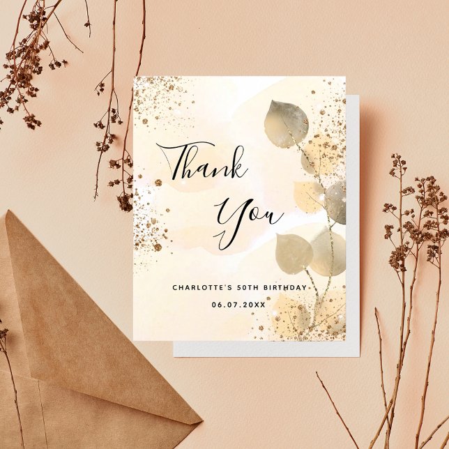 Aniversário do orçamento 50 obrigado do eucalyptus (Criador carregado)