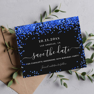 Aniversário do orçamento azul real negro salve a d