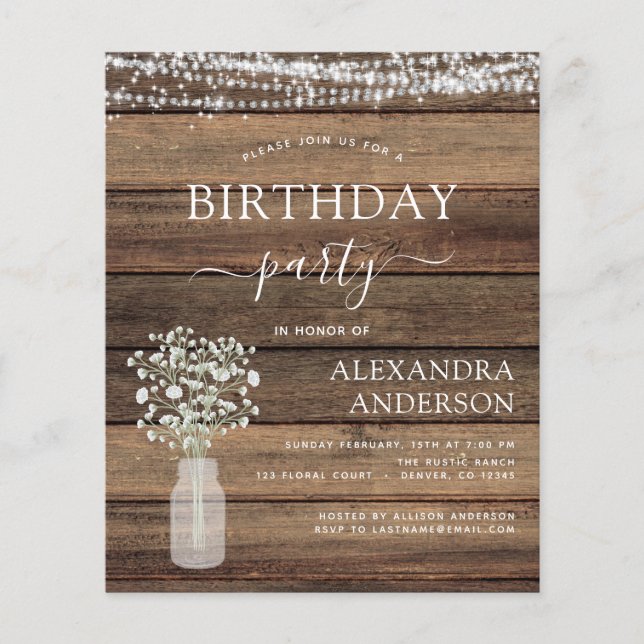 Aniversário do Orçamento Convite Russo para o Ar d (Frente)