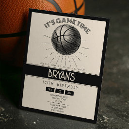 Aniversário do Orçamento Simples para Basquete Neg