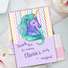 Aniversário do Pastel Magical Chevron Unicorn Obri